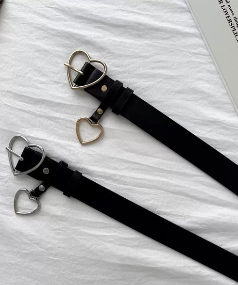 Heart Buckle Charm Belt