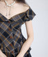 Fold Collar Peplum Top