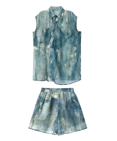 Floating Dye Shirt & Shorts Co-ord