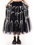 Ribbon Layered Mesh Skirt