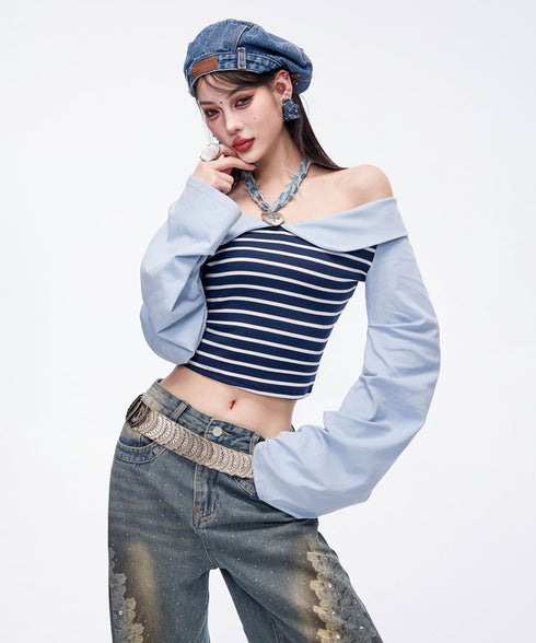 Bicolor Zip Top & Skirt Co-ord