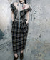 Plaid Fold Line Dress