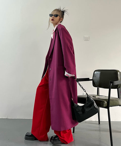 Magenta Long Coat