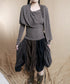 Hooded Rib Drape Top