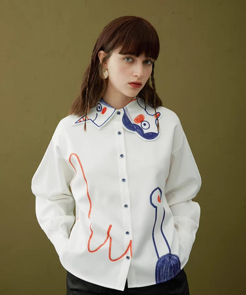 Doodle Collar Blouse