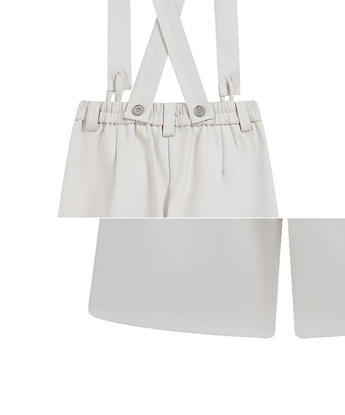 Suspender Wide Leg Pants