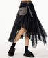 Mesh Layer Pocket Skirt