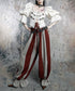 Stripe Gather Balloon Pants