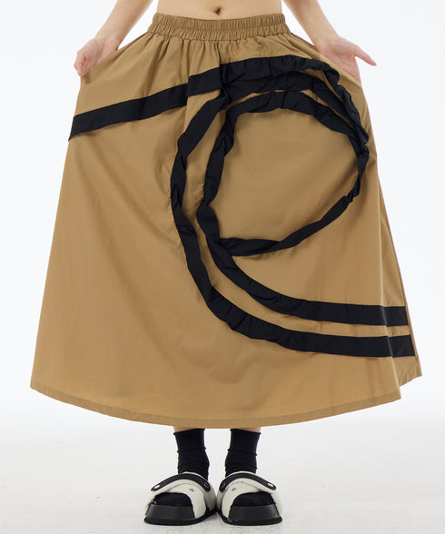 Circular Tape Embroidery Skirt