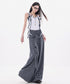 Grid Wrap Wide Pants