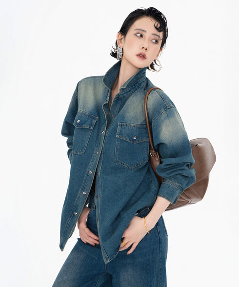 Washed Denim Pocket Shirt