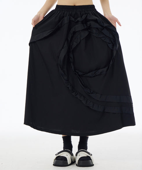 Circular Tape Embroidery Skirt