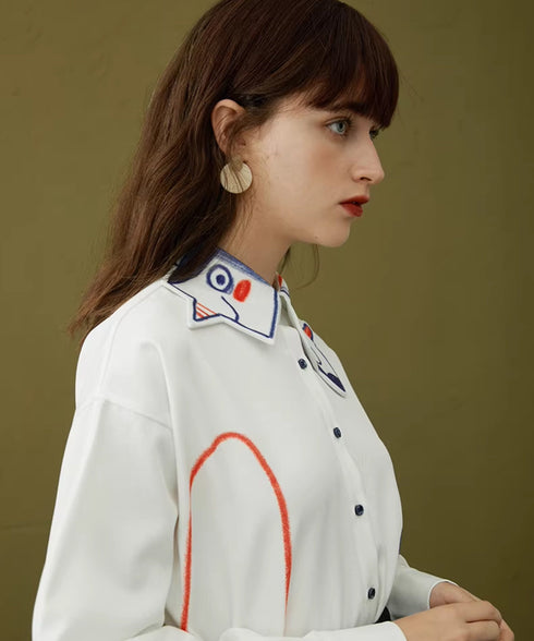 Doodle Collar Blouse