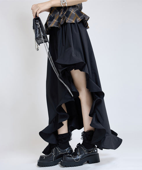 Wave Hem Skirt