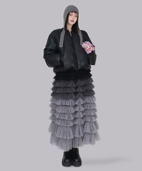 Cascade Frill Long Skirt