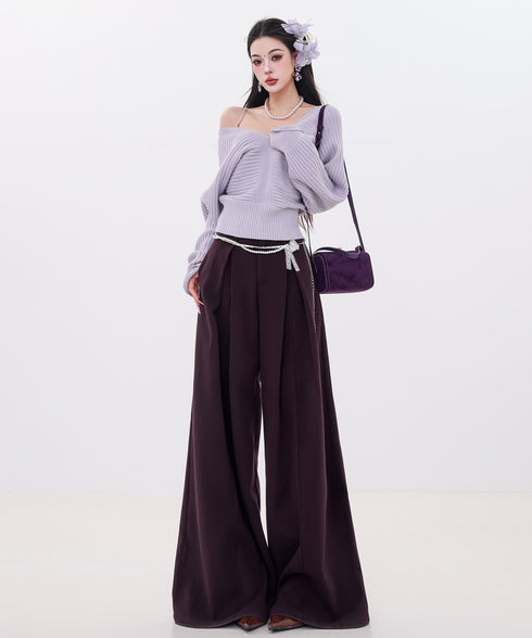 Fluid Pleat Wide Pants