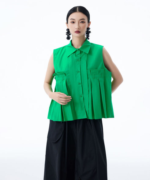 Nivelle Pleat Blouse