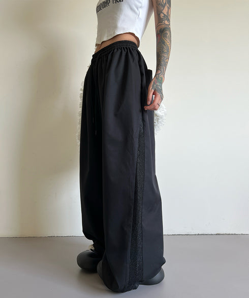 Lace Line Wide Pants