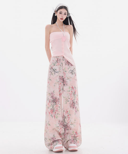 Frayed Contrast Knit Top