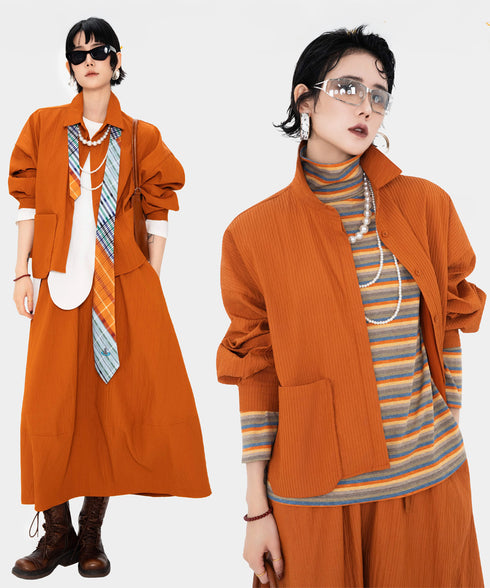Soft Line Blouse&Skirt Co-ord