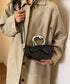 Metal Curve Handle Shell Bag