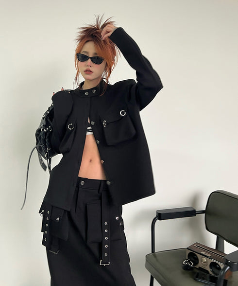 Utility Pocket Jacket&Cargo Long Skirt Series