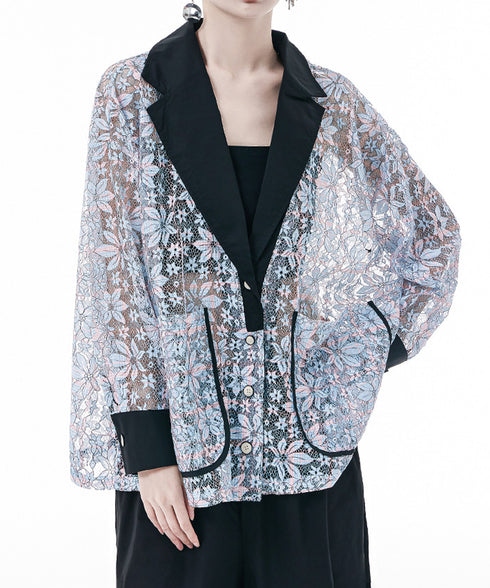 Floral Lace Sheer Jacket