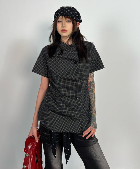 Grid Fold Blouse