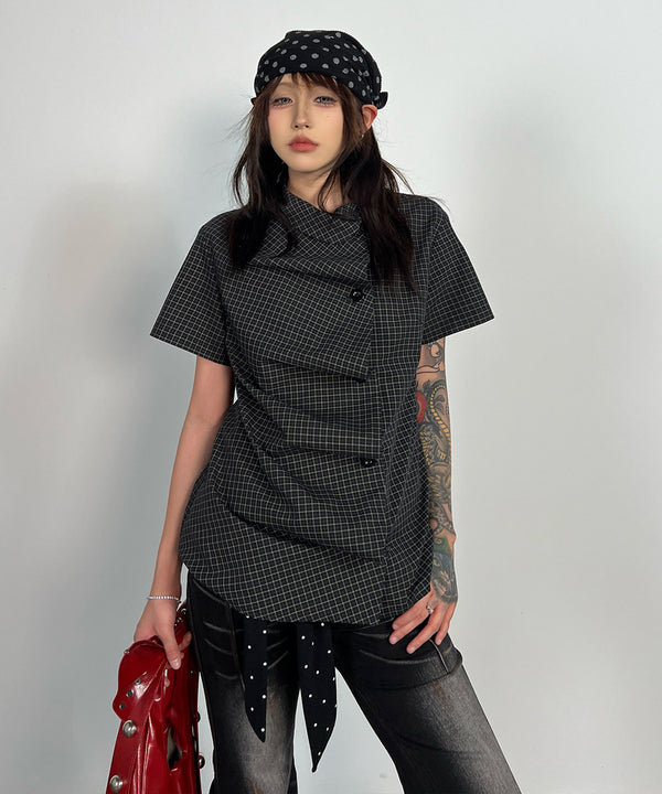 Grid Fold Blouse
