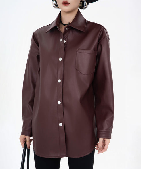 Smooth PU Overshirt