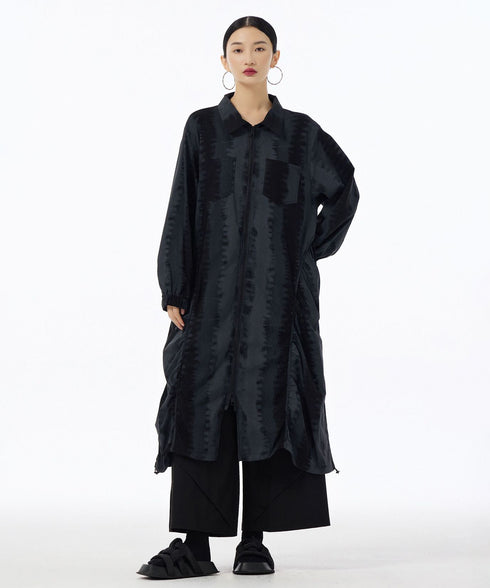 Glare Texture Zip Top