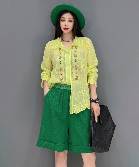 Scallop Veil Blouse