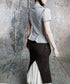 Grid Line Panel Blouse