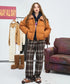 Mocha Line Check Pants