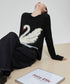 Crystal Swan Knit Top