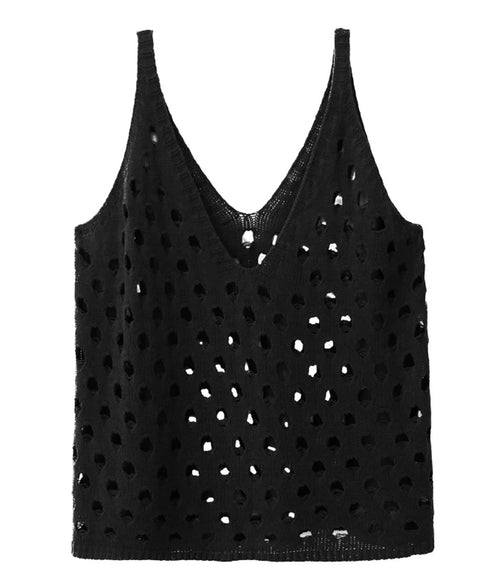 Openwork Deep V Vest