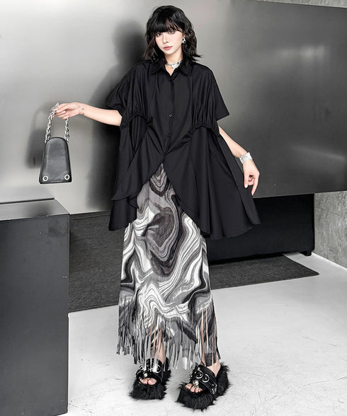 Shadow Layered Lace Skirt