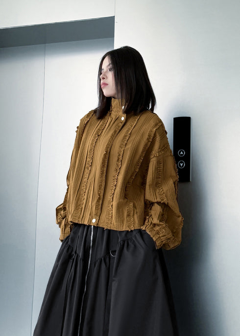 Vertical Frill Stand Jacket