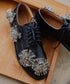 Metal Cluster Decor Derby Shoes