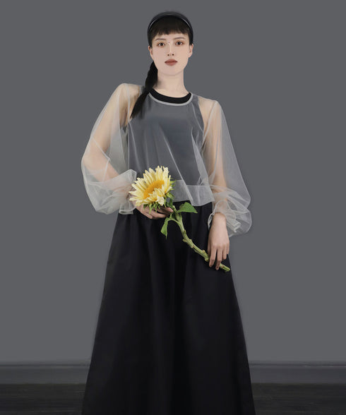 Aerial Veil Sleeve Top