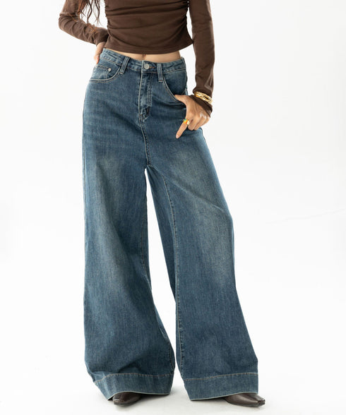 Wide Flare Denim Pants
