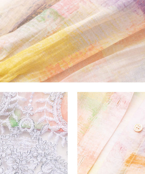 Watercolor Lace Blouse