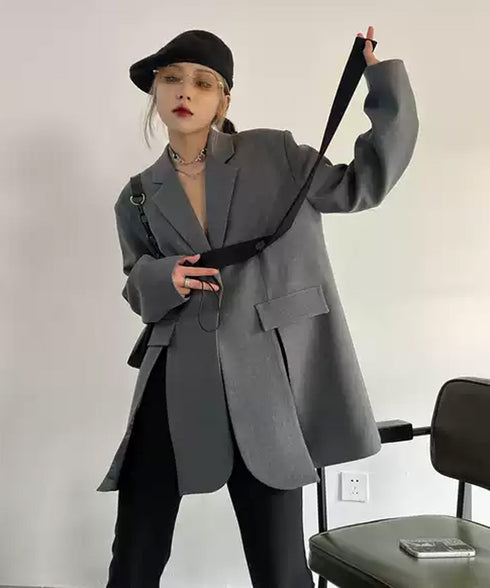 Structured Strap Tailored Jacket