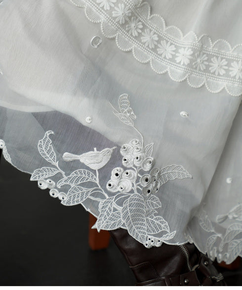 Aviary Embroidered Skirt