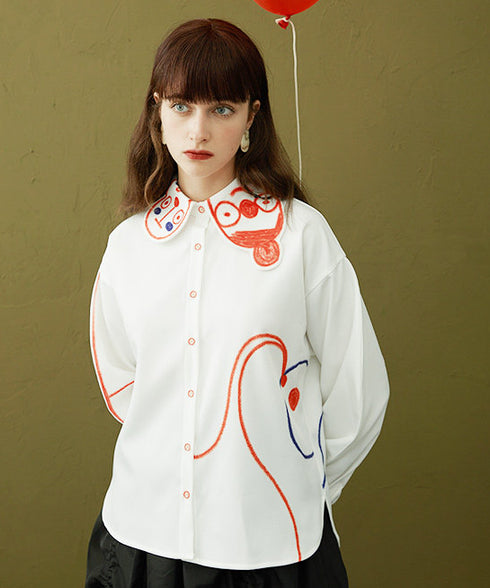 Doodle Collar Blouse