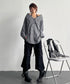 Foldover Collar Blouse