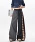 Patchwork Check Wide Pants