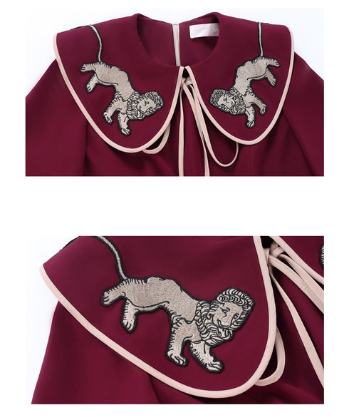 Fluid Panel Long Dress