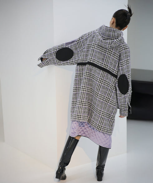 Graph Plaid Tech Coat