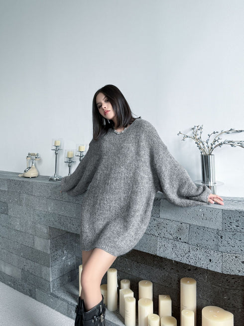 Balloon Sleeve Knit Top